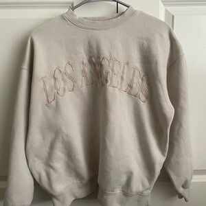 Cream Los Angeles Embroidered Men's Sweater